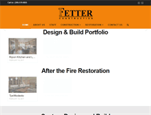 Tablet Screenshot of fetterconstructioninc.com